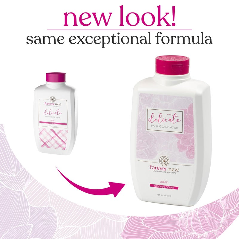 Forever New 32oz Liquid Original Scent Fabric Care Wash 2 Pack (64oz Total) Natural Laundry Detergent - Image 3